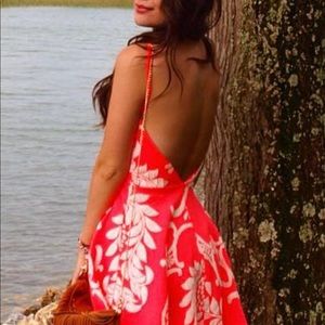 Neon pink sun dress